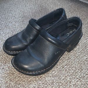 B.O.C Peggy Black Leather Clog